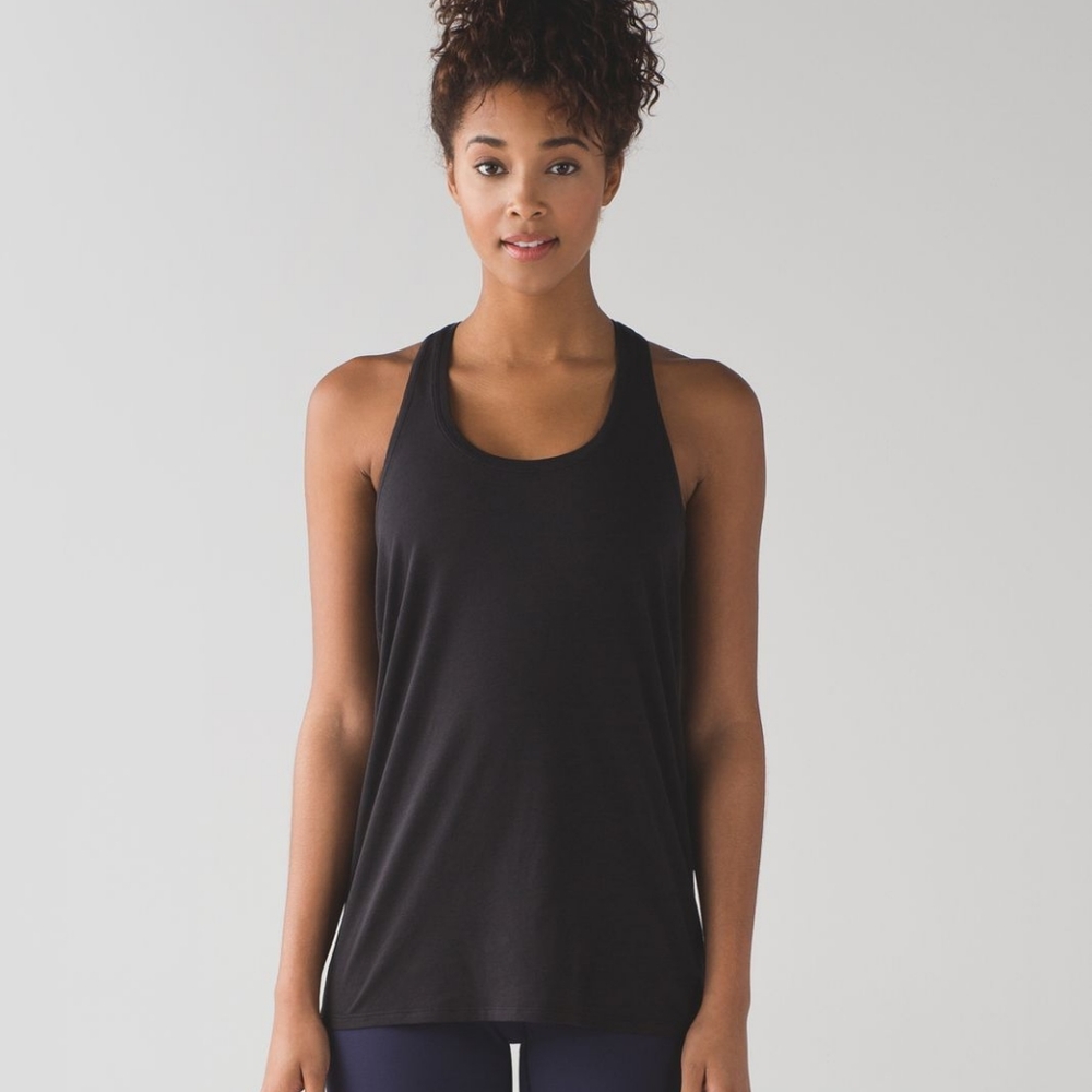 Lululemon  Yogi racer back IV Tank Heathered Black